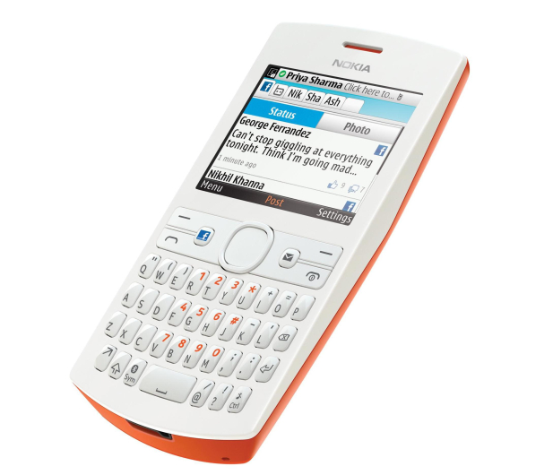 NOKIA 205 ASHA White/Orange Dual Sim - 1396301 - zdjęcie 3